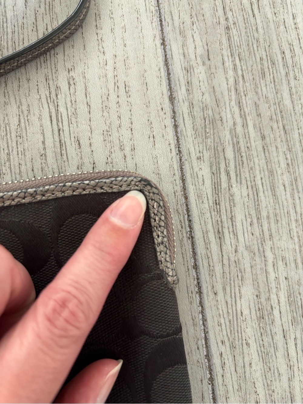 Coach jacquard wristlet in black. GUC. - Picture 11 of 11